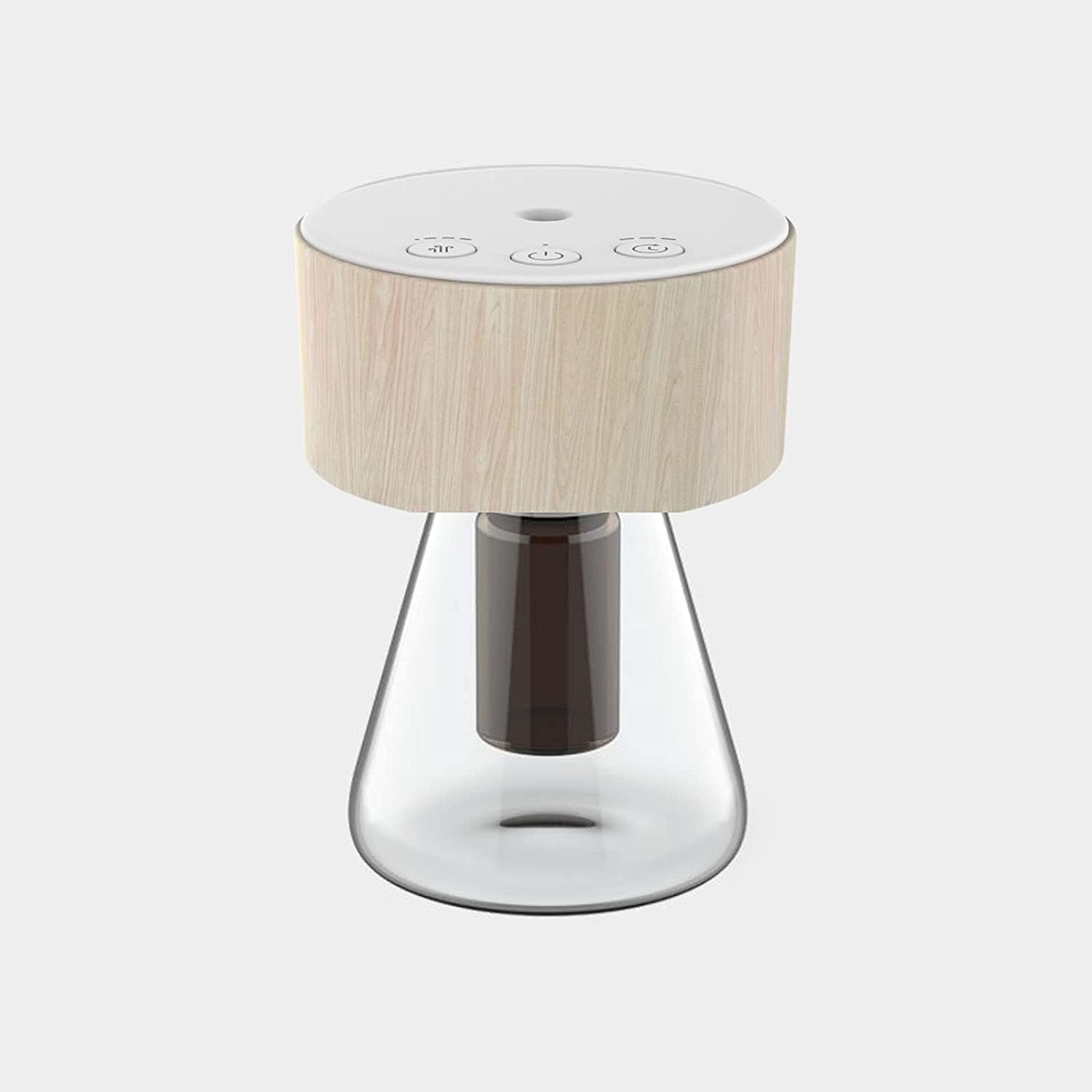 Aromatherapy Diffuser, Minidiva Essential Oil Diffusers, with LED Night Light, Professional Nebulizing Technology, Super Quiet, Waterless, Portable, DIYable (Woodgrain)
