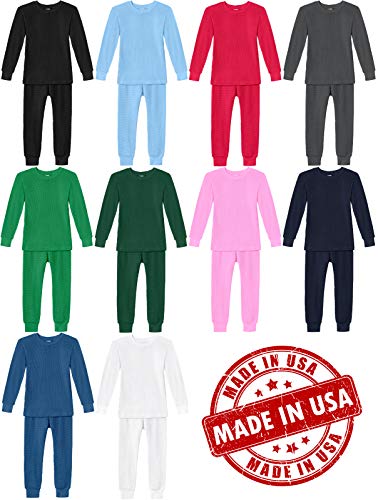 City Threads Boys and Girls Thermal Underwear Base Layer Long John Set - Soft 100% Cotton - Made in USA2