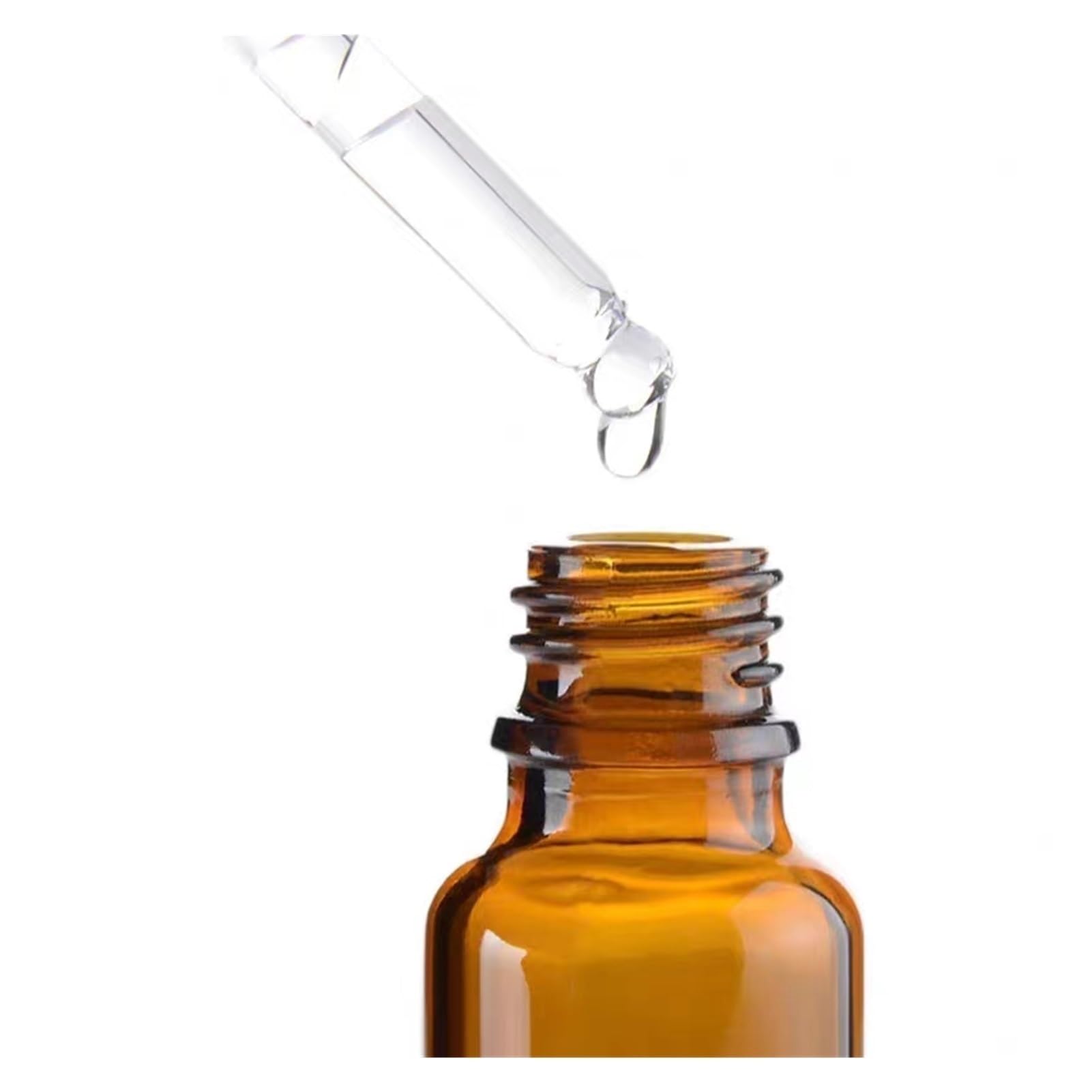 10 sztuk/partia 5 ml do 50 ml laboratoryjna brązowa okrągła szklana rafinowana butelka na olej ze szklanymi zakraplaczami czarne koło (30 ml)