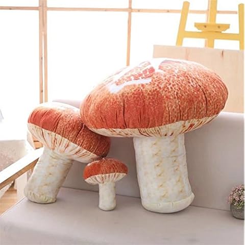 Hynbase 3D Creative Plush Toys Mushroom Throw Pillow (23.6") Cover