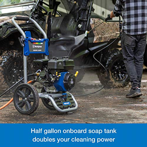 Westinghouse Outdoor Power Equipment WPX3200 Gas Powered Pressure Washer 3200 PSI and 2.5 GPM, Soap Tank and Five Nozzle Set, CARB Compliant