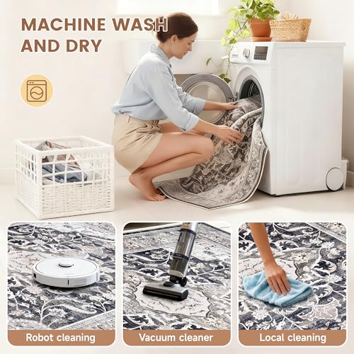 Office Chair Mat for Hardwood Tile Floor, 36"x48"Anti-Slip Under Desk Carpet Protector for Rolling Computer Chair Mat, Machine Washable Office Area Carpet (Chenille,Brown) - Thumbnail 6