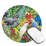 papageien paradies Anti-Rutsch-Basis - Die Unterseite des Mauspads passt genau auf den Desktop, passt sich verschiedenen Oberflächenmaterialien an und bewegt sich bei Verwendung nicht mit der Maus, sodass Sie sich auf Ihre Arbeit konzentrieren können.