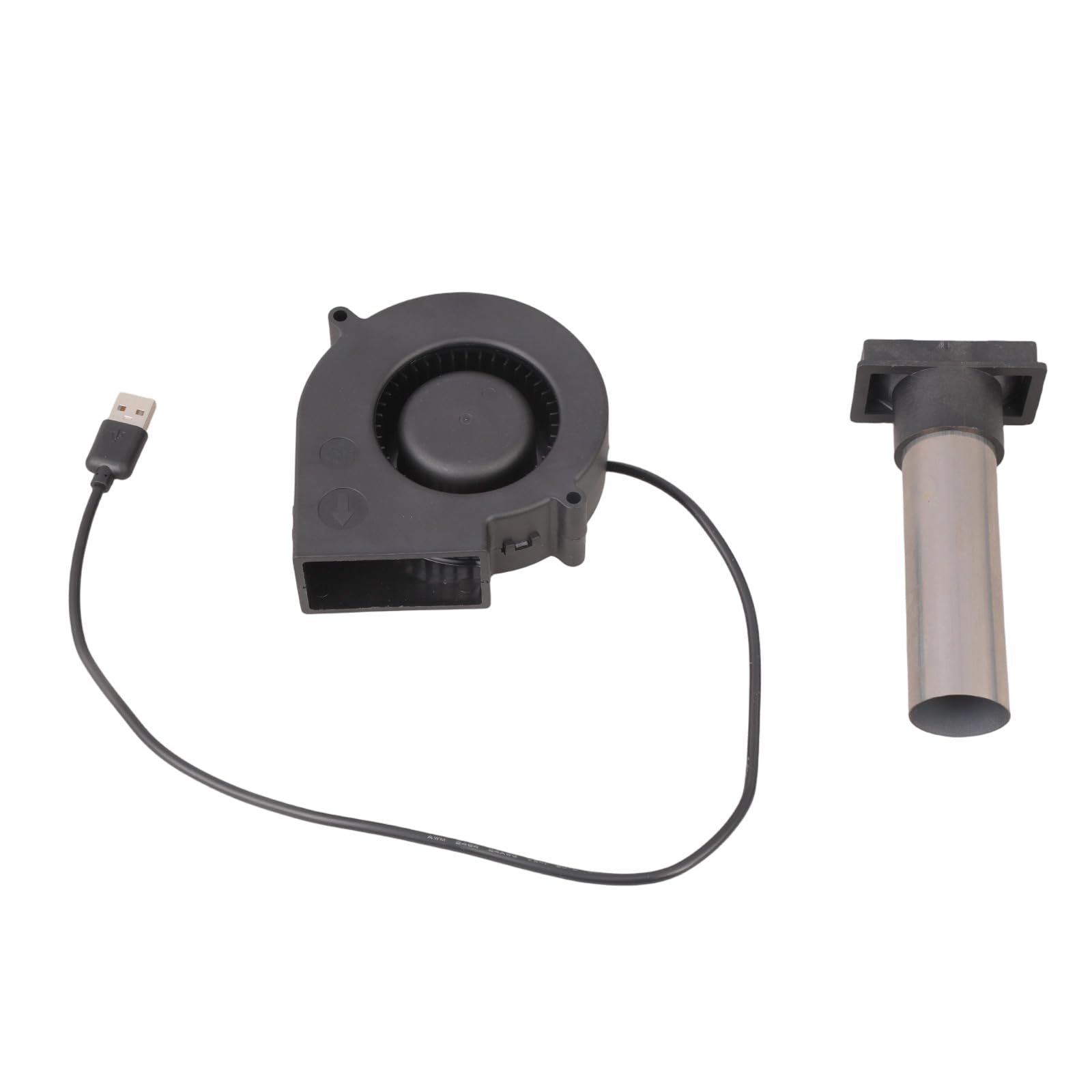 Veltros Usb 5V 9733 Blower With Extended Stainless Steel Air Duct 97Mmx33mm Blower Fan For Efficient Ventilation And Cooling Steel Air Duct