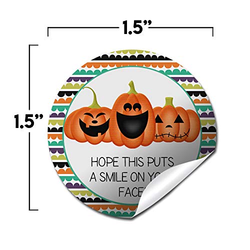 Fun Smiling Jack O’lanterns Halloween Thank You Customer Appreciation Sticker Labels For Small Businesses, 60 1.5" Circle Stickers By Amandacreation, For Envelopes, Postcards, Direct Mail, More! #TOP2