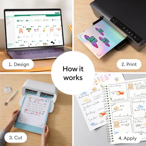 Cricut Silver Vinyl Sticker Paper (20 Sheets, 8.5x11) | Printable Stickers For Inket Printer - Compatible with Cricut Maker, Explore, & Joy Xtra Machines - image 4