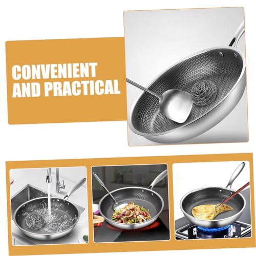 Sartén Wok de acero inoxidable con diseño panal miniatura 2