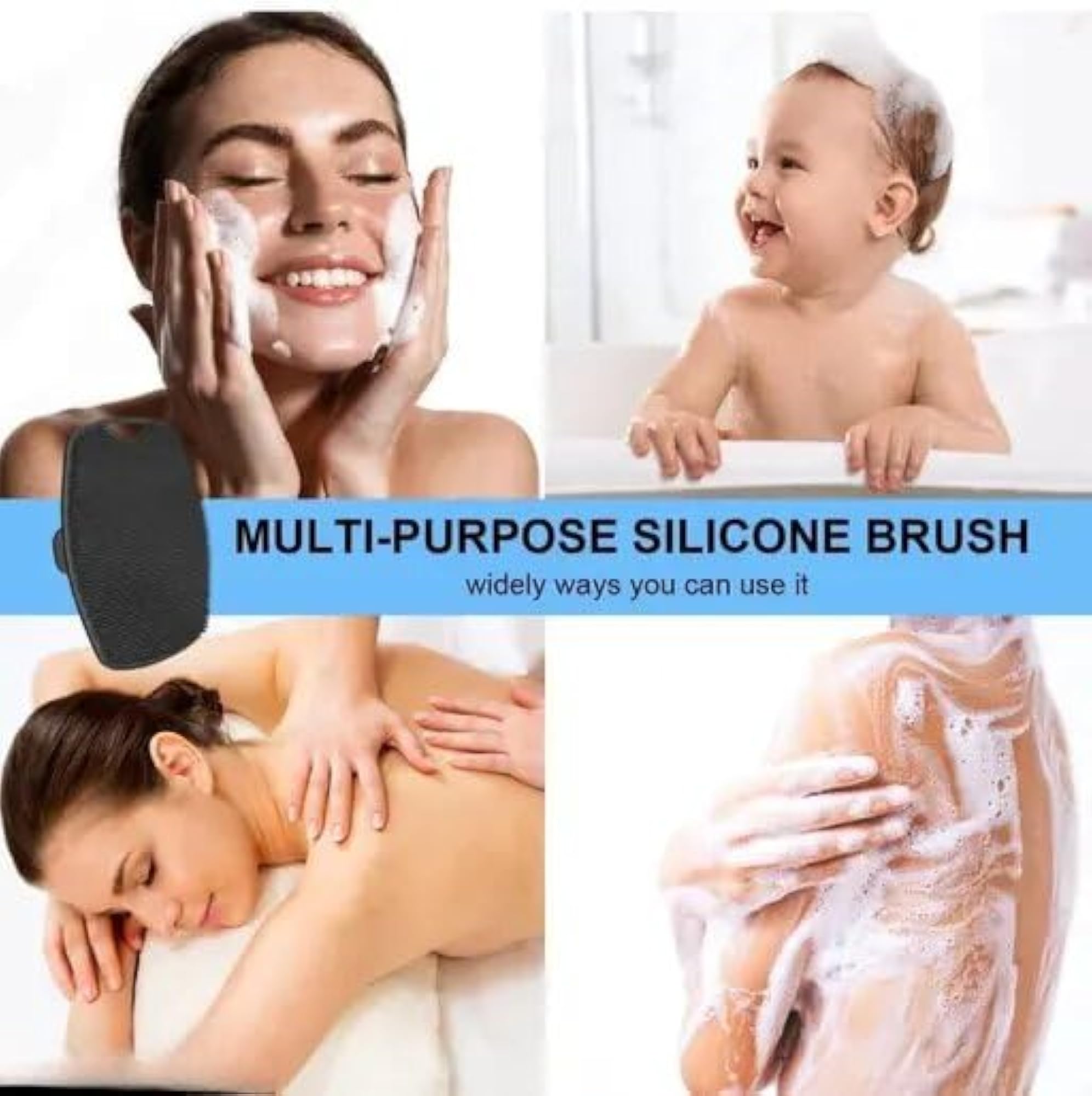 Silicone Body Scrubber for Nourishing Cleaning and Exfoliating