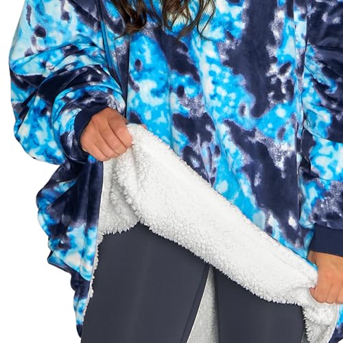 Image of Bare Home Wearable Blanket Hoodie - Soft Plush Sherpa - Warm and Cozy - Oversized Wearable Blanket
