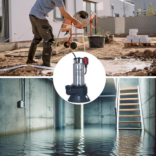 T.I.P. Extrema 600/14 CX Edelstahl Schmutzwasser Tauchpumpe - Baupumpe mit 36.000l/h Leistung, Wasserdicht, Robust für Flüssigkeit bis 95°C, 30194