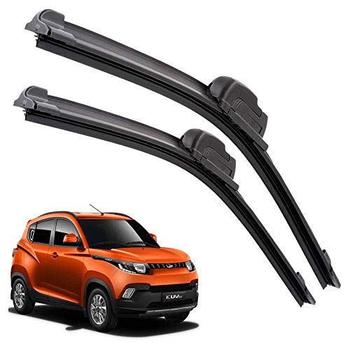 Image of Euro Care Windshield Car Wiper Blades Compatibility With Mahindra KUV100 (Model : 2015-2018) - Set of 2Pc (D-20,P-18)