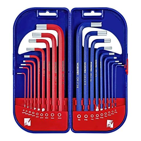 WORKPRO 18-Piece Hex Key Set with Case Cover