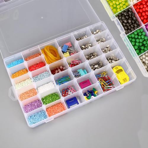 Rangement bijoux perles et compartiment couture plastique réglable vis diamants x4