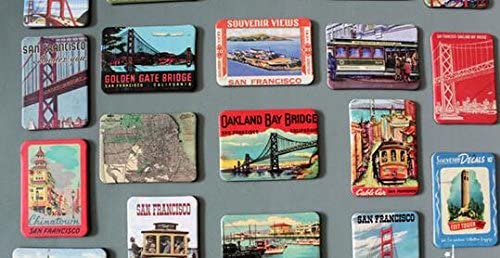 Miswee 24-Pcs Magnetic Fridge Magnets Refrigerator Sticker Home Decoration Accessories Magnet Paste Arts Crafts (San Francisco) #TOP5