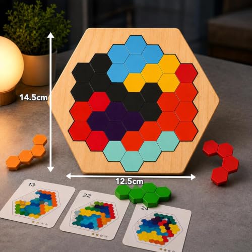 Image of GRAPHENE Wooden Block Puzzle Board Game for Kids Adults 3-10 Years Intelligence Brain Teaser Jigsaw Puzzle Educational Learning Toy Travel Memory Stress Relief Game Gift for Boys & Girls Age