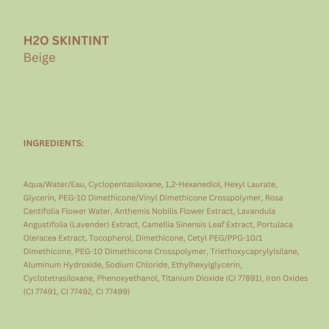 Pixi Beauty H2O SkinTint | Gel Teinté Hydratant | Texture Légère et Résistante à l’Eau | Unifie le Teint et Réduit les Rougeurs | Teinte: Beige | 35 ml / 1,2 fl oz