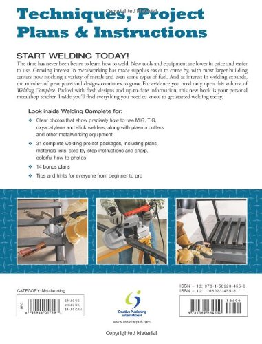 Welding Complete: Techniques, Project Plans & Instructions      Paperback – August 1, 2009