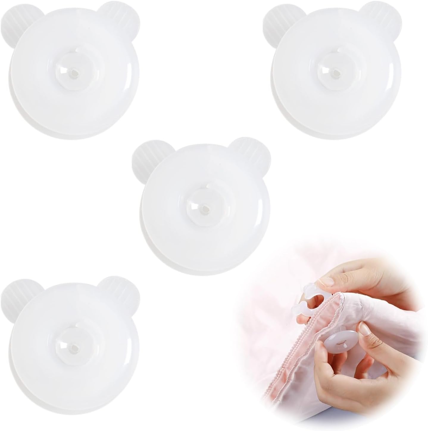 4 Pcs Duvet Comforter Clips Set, Duvet Clips Set, Quilt Fixing Clip Prevent Displacement, Quilt Cover Corner Clip Fastener for Curtain Blanket Cushion Duvet Sheet