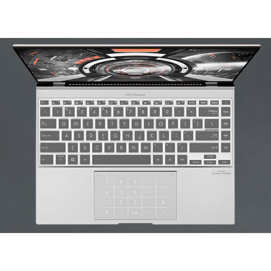 Image of RAYA TPU Keyboard Skin Cover for ASUS Zenbook 14 Flip OLED (UP5401 / UN5401) & Zenbook 14X OLED (UX5401) Laptops (TPU Transparent)