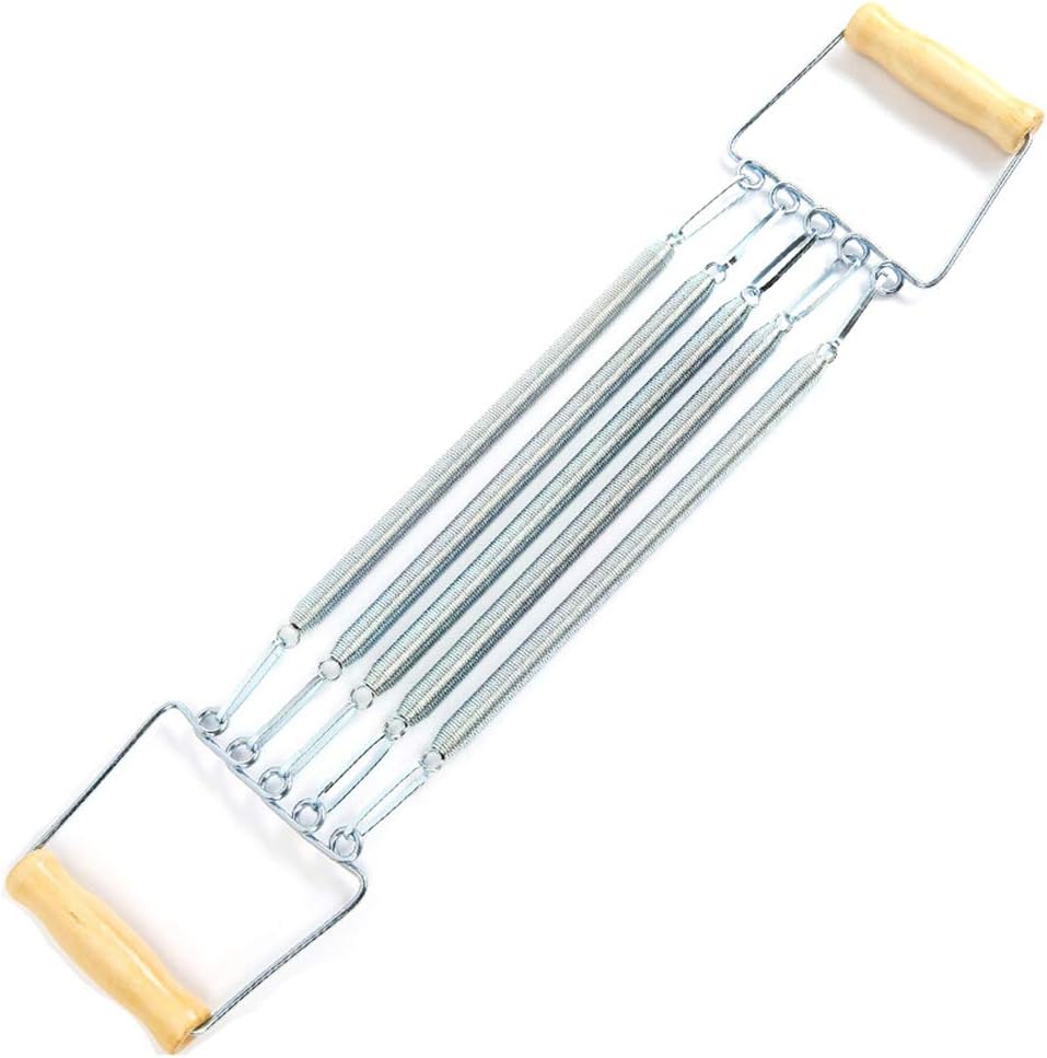 Chest Expander Spring Muscle Puller-5 Resistance Steel Spring Chest Expander Home Men and Women Fitness Equipment Wooden Handle