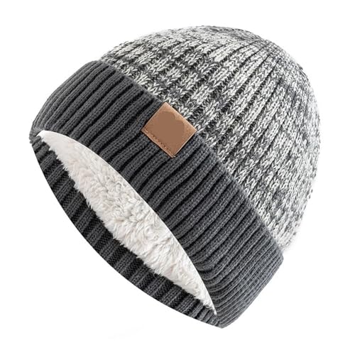 Chapeau d'hiver chaud tricoté de style décontracté en maille douce - 2