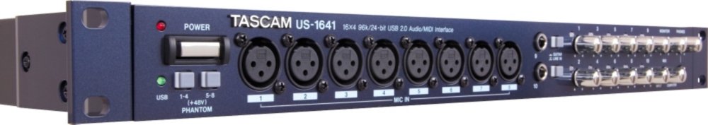 Tascam US1641 USB 2.0 Audio and MIDI Interface with digital