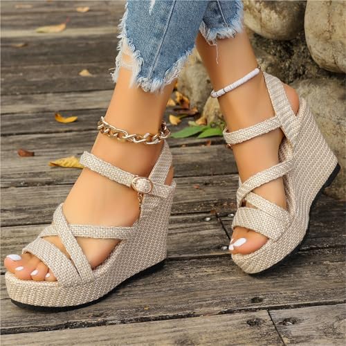 Female Casual Slingbacks Sandals Women'S Wedge High Heel2