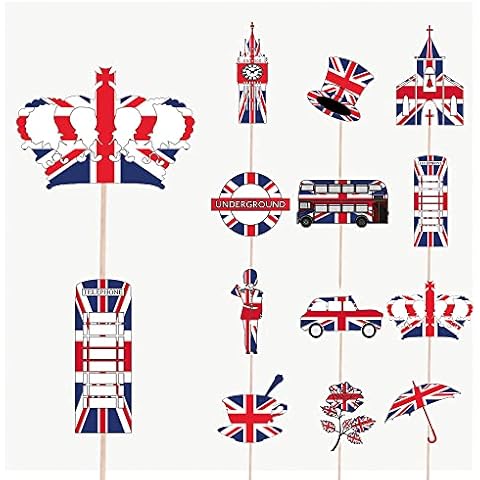AK Giftshop Union Jack Food & Cupcake Picks Cover