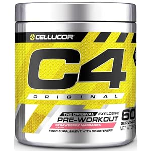 C4 Original Beta Alanine Sports Nutrition Bulk Pre Workout Powder for Men & Women | Best Pre-Workout Energy Drink Supplements | Creatine Monohydrate | Strawberry Margarita | 60 Servings