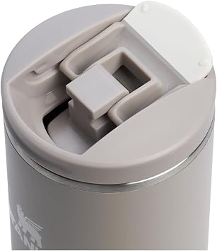 STANLEY Transit FlipTop Mug | Leakproof Coffee Travel Cup | Vacuum Insulated Stainless Steel | Stays Hot or Cold for Hours | BPA-Free | 20 oz | Ash