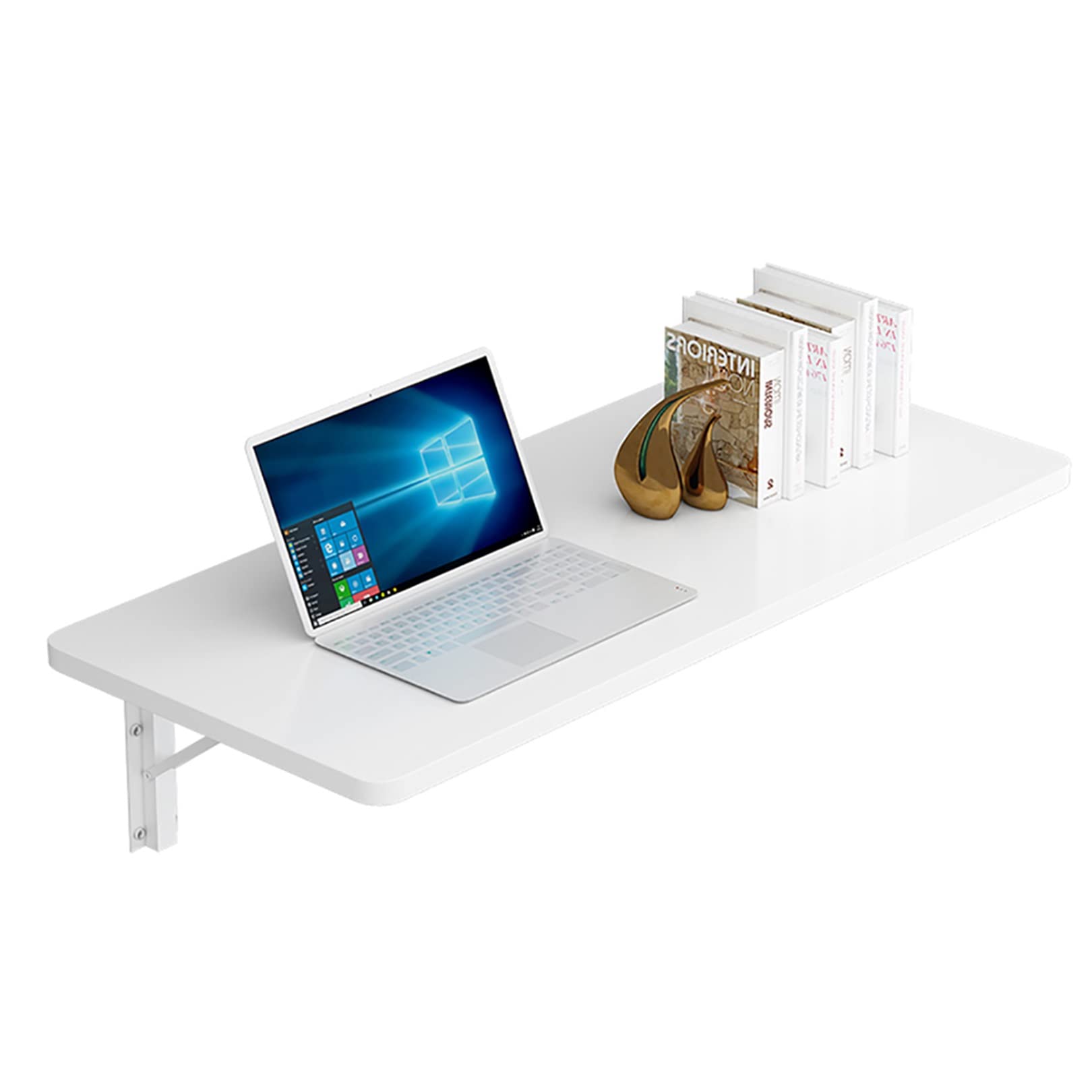 Table pliante murale blanche 120x50 cm pour optimiser l'espace de votre cuisine