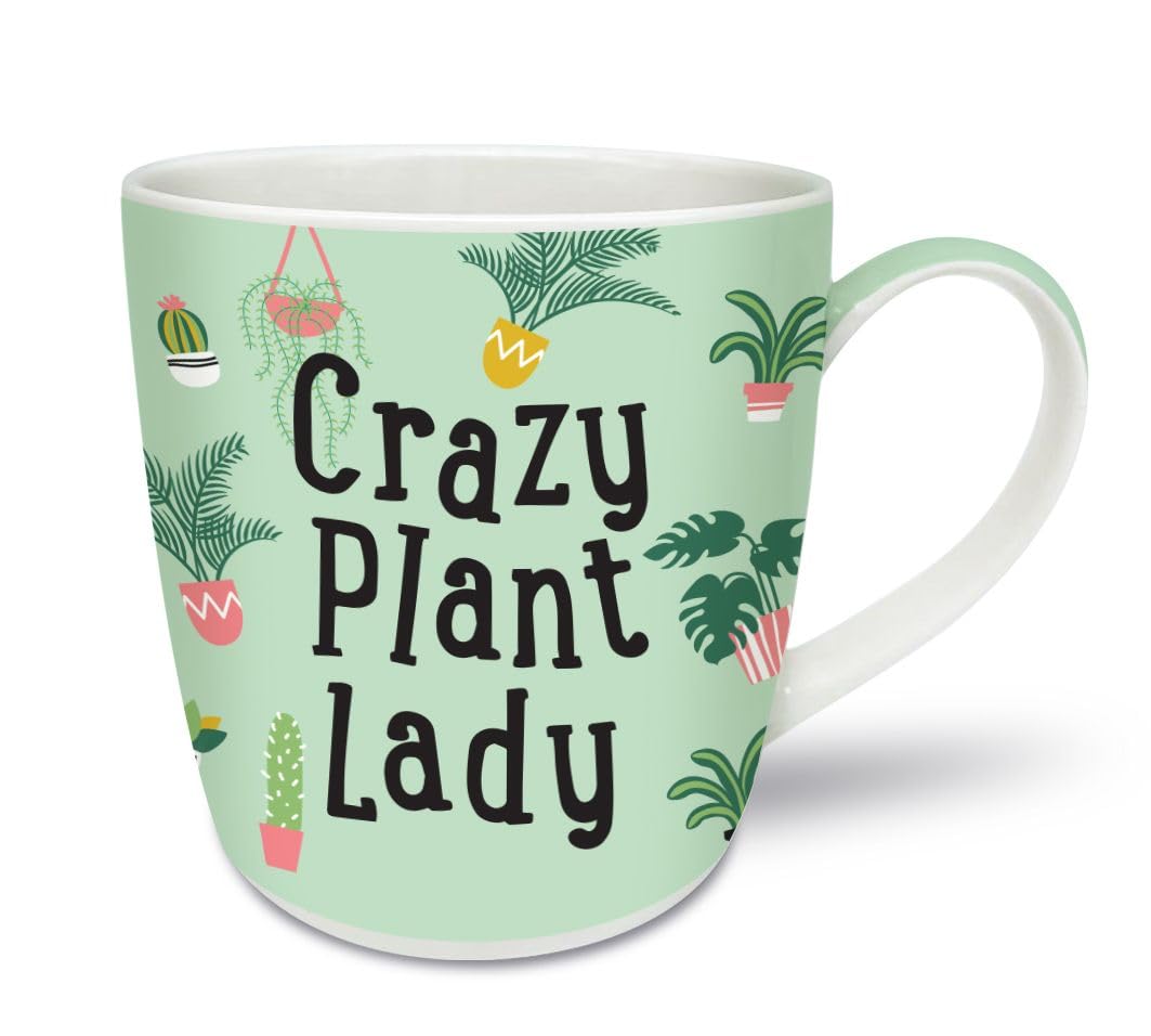 Smiling Faces Crazy Plant Lady New Bone China Mug