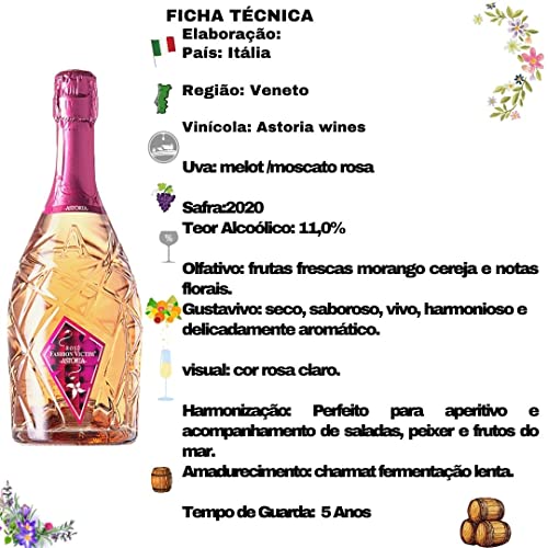 Espumante Italiano Astoria Rose Cuvée Fashion Extra Dry 750 Ml