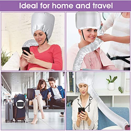 Hair Dryer Bonnet Adjustable Soft Hood Upgraded Large Styling, Hair Styling, Curling Deep Conditioning, Portable Hair Dryer Cap Fits All Head Hair Sizes #TOP4