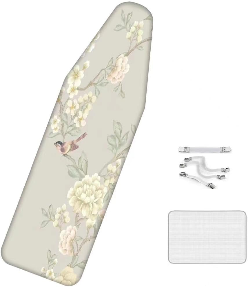 The Universal Large Ironing Board Cover (61.8 x 22.8 inches), held in Place by a Drawstring and Adjustable, is The Best Choice for Changing The Board Cover