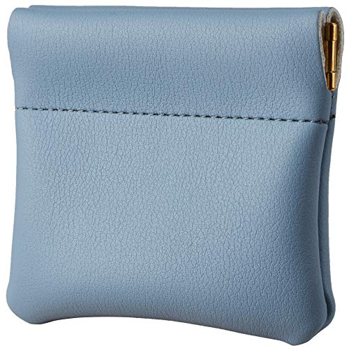 Travelambo Leather Squeeze Coin Purse Pouch Change Holder For Men & Women (Access Blue Classic) #TOP1