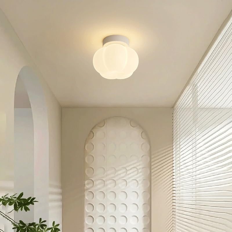 Plafonnier créatif LED facile à nettoyer, éclairage crème à intensité variable