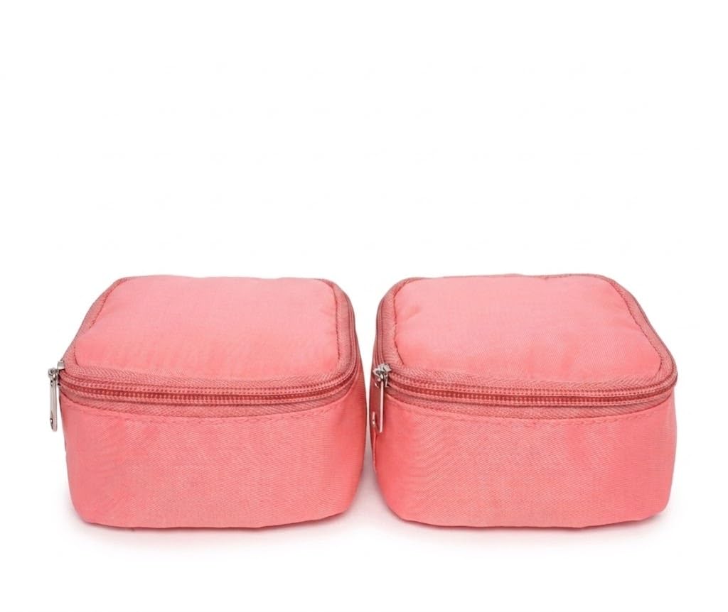 Set of 2 Peach CoinPouch with Tassels and Zipper Closure-image-10