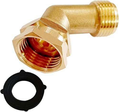 Miniatura 4 de Uenede Latón 34 "GHT roscado 45 codo giratorio manguera de jardín conector macho a hembra adaptador de rosca 2PCS