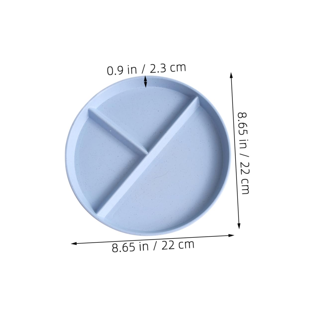 Unomor 4pcs Unbreakable Round Divided Plates Japanese Inspired Design for Healthy Eating Portion Control and Versatile Meal Serving for Breakfast Fruits and Snacks