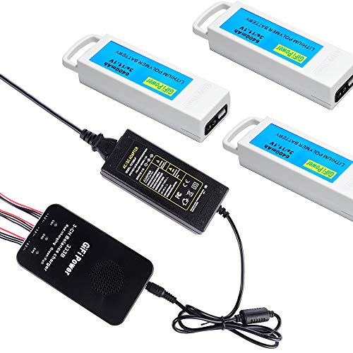 3-In-1 Battery Charger For Yuneec Q500, 3S Lithium Battery Smart Balance Parallel Charging Hub 12.6V/6A Battery Adapter For Yuneec Q500, Q500+, Q500 4K Rc Quadcopter #TOP4