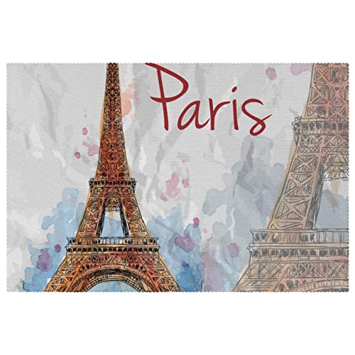 Sets de table Paris Tour Eiffel x6 antidérapants et thermorésistants 30x45 cm - 2