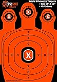 100-PACK “Super-Saver” Bundle - Premium Silhouette Shooting Targets | Maximum Visibility, Bright and Colorful Fluorescent Orange - 18