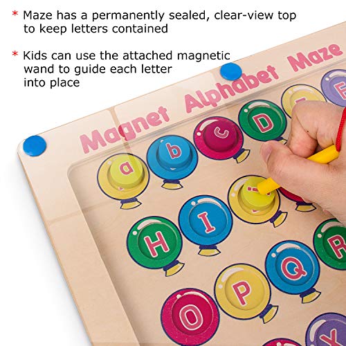Buy Gamenote Alphabet Maze Board, Uppercase Lowercase Letters