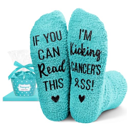 Image of HAPPYPOP Cancer Gifts for Women Men - Breast Cnacer Care Socks for Patient Friends