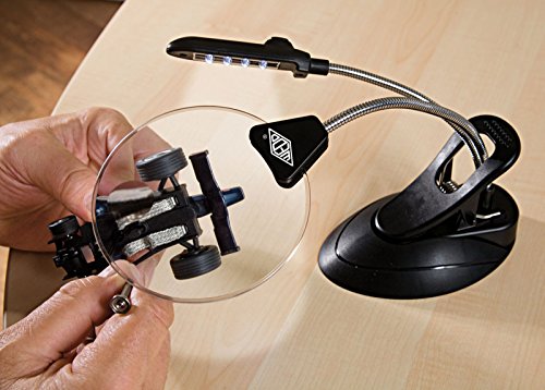 Wedo 271 75201 Desk Magnifier with LED - Black