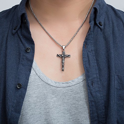 Crucifix Pendant Necklace Chain - Vintage Christian Catholic [Roman Empire Gothic Style]2