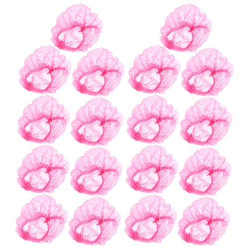 Mipcase 100 Redecillas Desechables Cabello de Malla No Tejida Transpirables y Flexibles Color Rosa 21 Pulgadas Ideales para Hospitales Salones de Belleza y Sector Alimentario