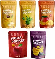 Kit 5 Fruta Liofilizada: Manga, Banana, Abacaxi, Açaí, Maçã