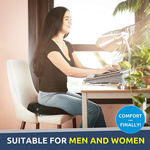 Hemorrhoid Donut Seat Cushion For Office Chairs, Office Chair Cushion For Tailbone Pain Relief, Donut Pillow Postpartum Pregnancy, Suitable For Men And Women – Medium Firm (17.5 X 13.8”) Life Aligned™ #TOP4